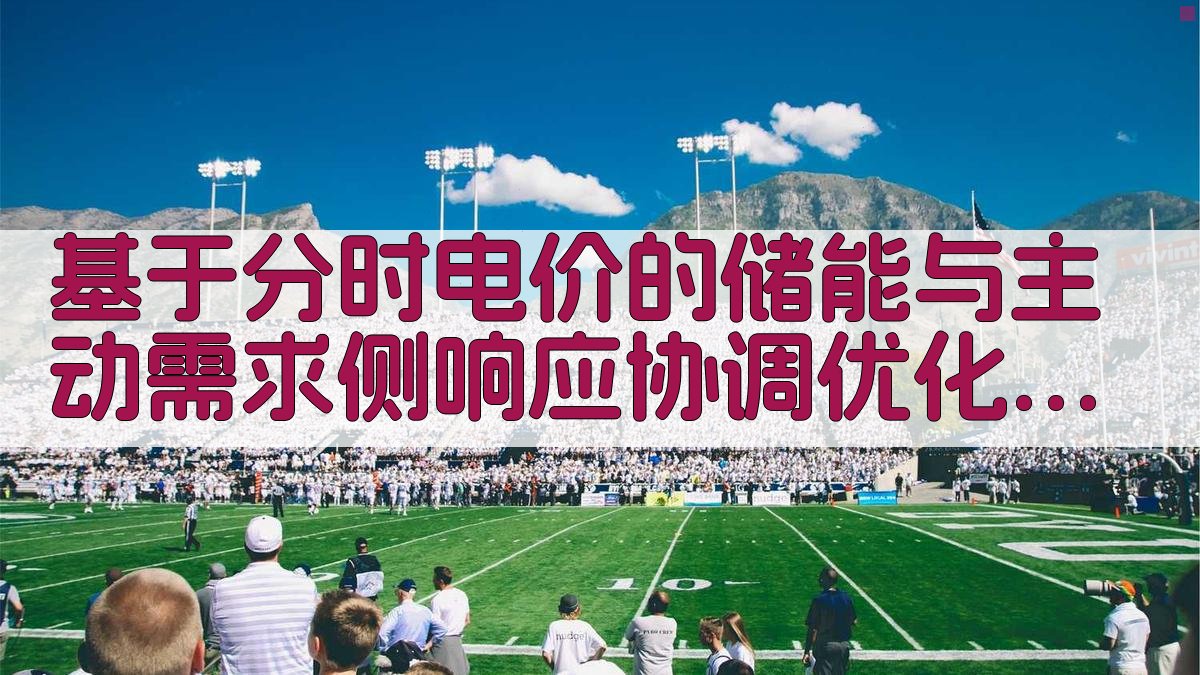 基于分时电价的储能与主动需求侧响应协调优化控制工具