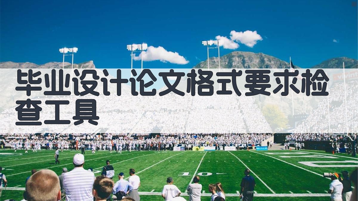 毕业设计论文格式要求检查工具