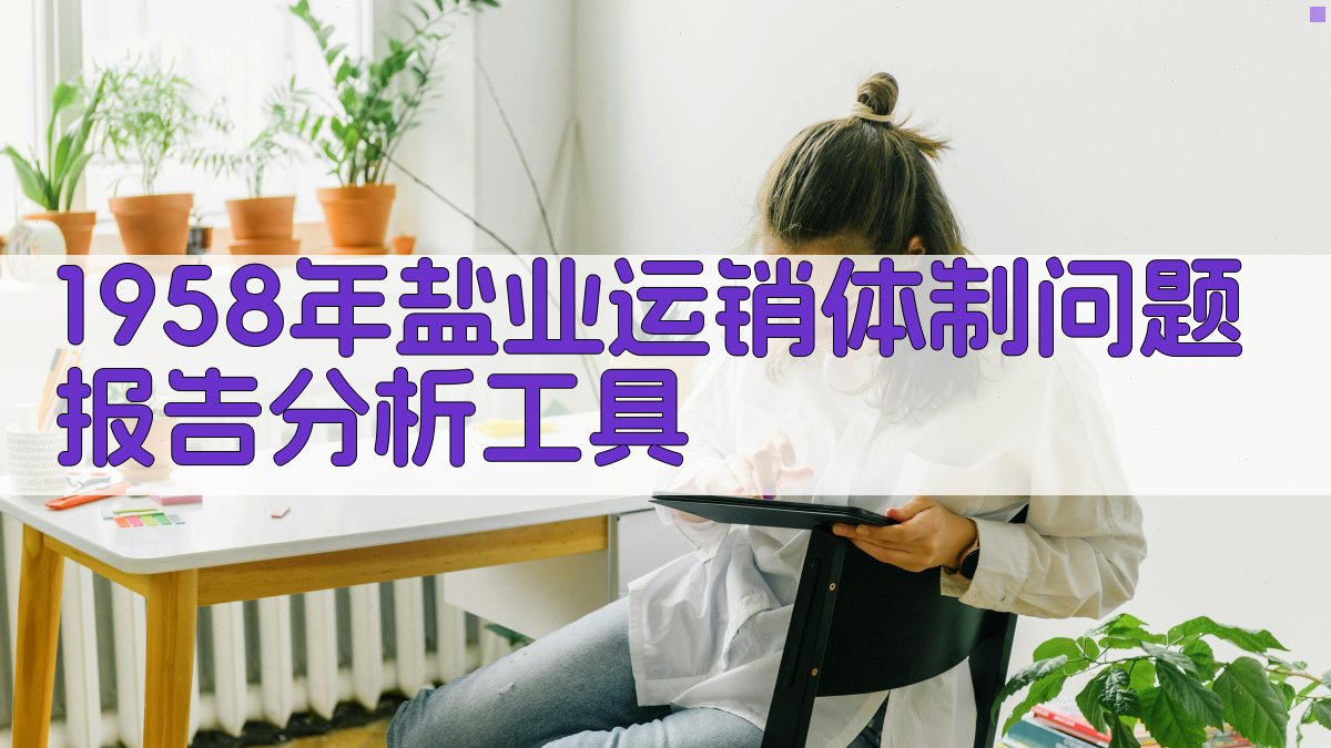 1958年盐业运销体制问题报告分析工具