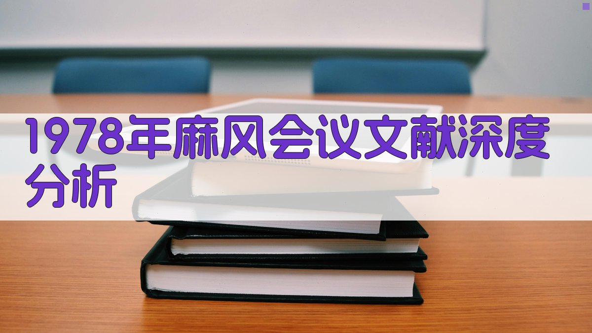 1978年麻风会议文献深度分析