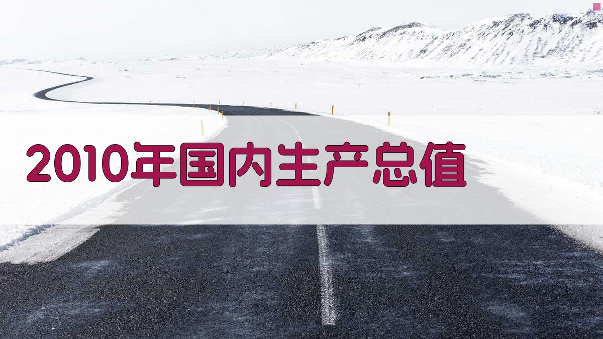 2010年国内生产总值分析