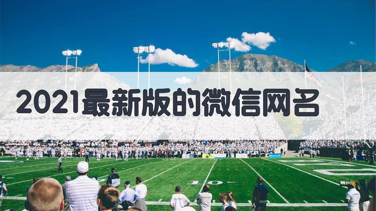 2021最新版的微信网名生成器