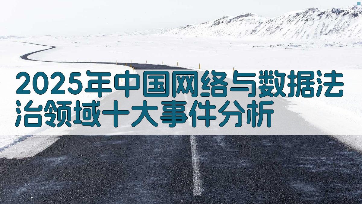 2025年中国网络与数据法治领域十大事件分析