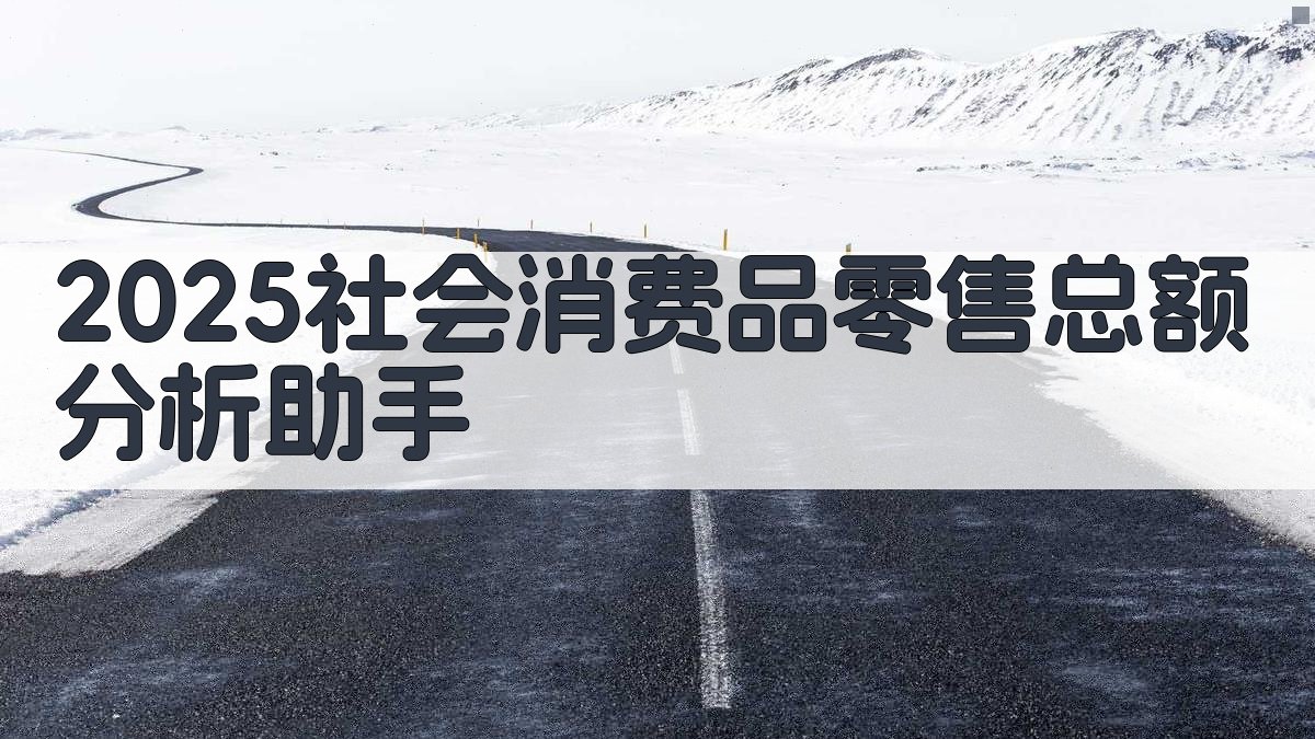 2025社会消费品零售总额分析助手