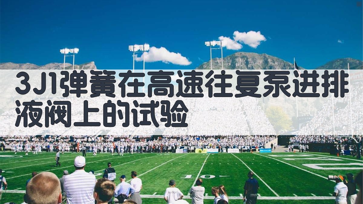 3J1弹簧在高速往复泵进排液阀上的试验