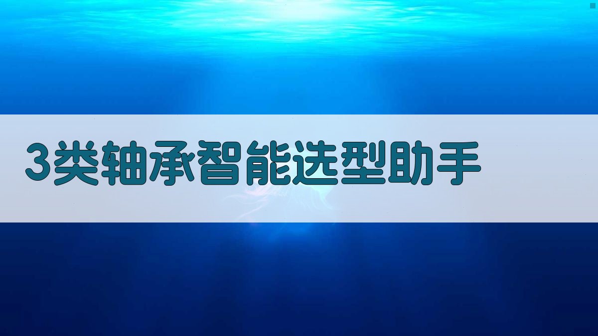 3类轴承智能选型