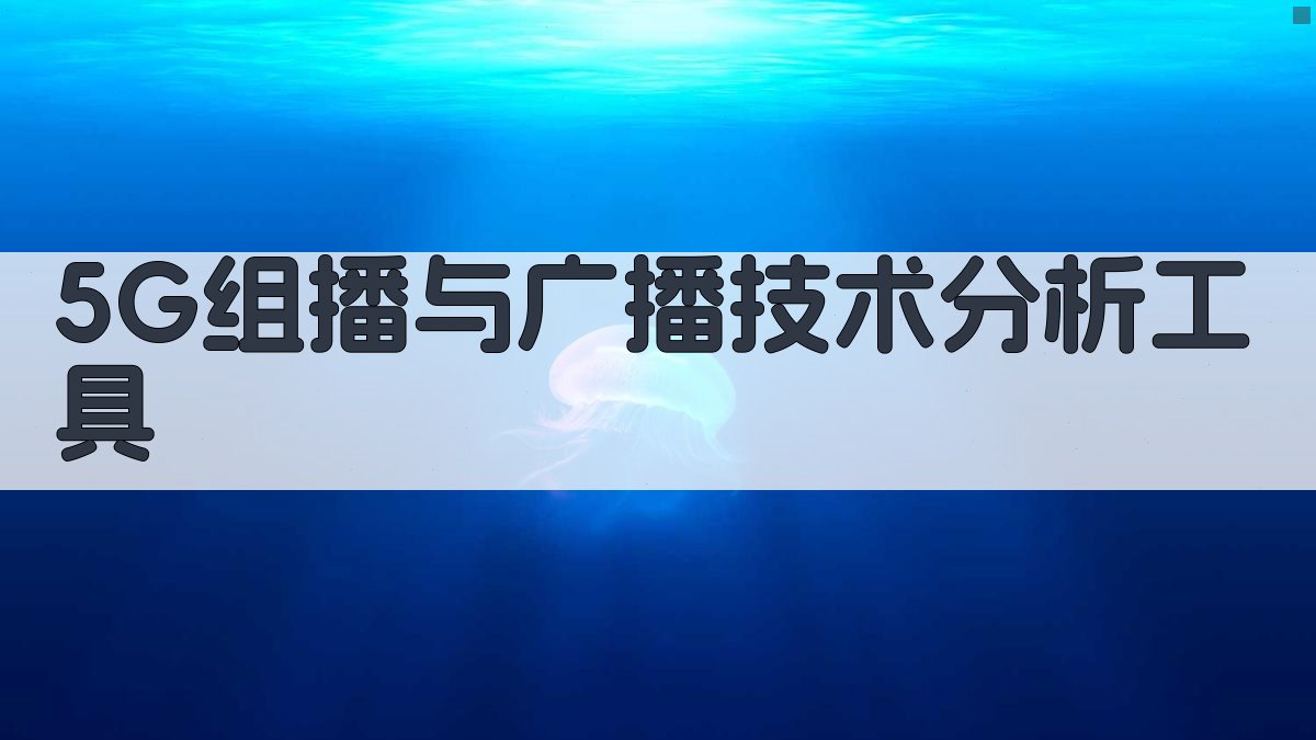 5G组播与广播技术分析工具