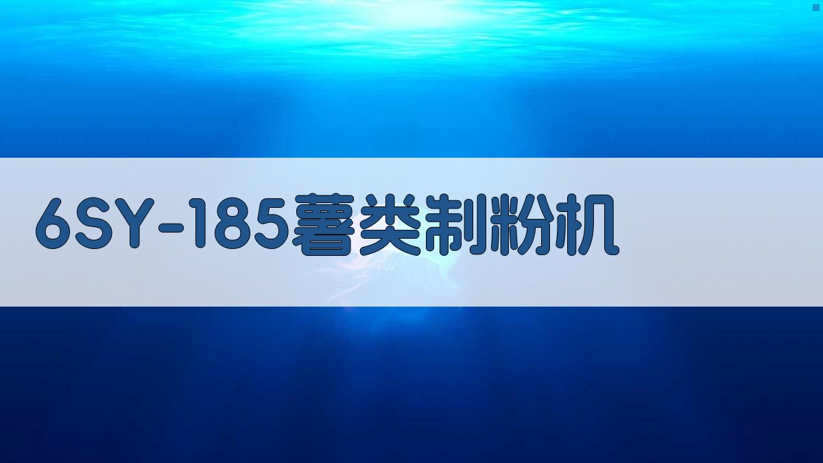 6SY-185薯类制粉机工艺参数分析