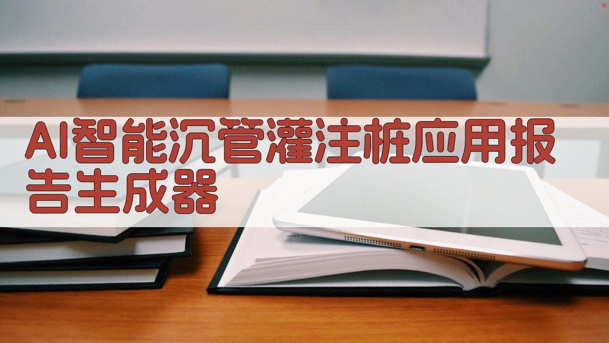 AI智能沉管灌注桩应用报告生成器