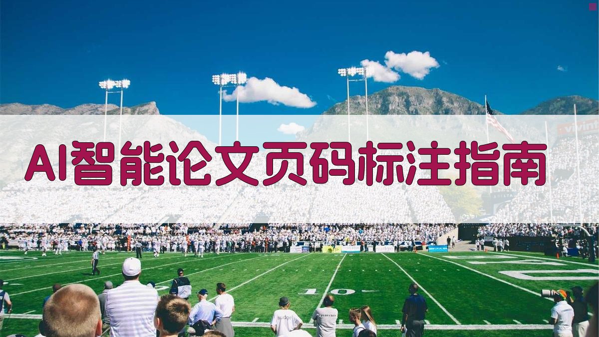 AI智能论文页码标注指南