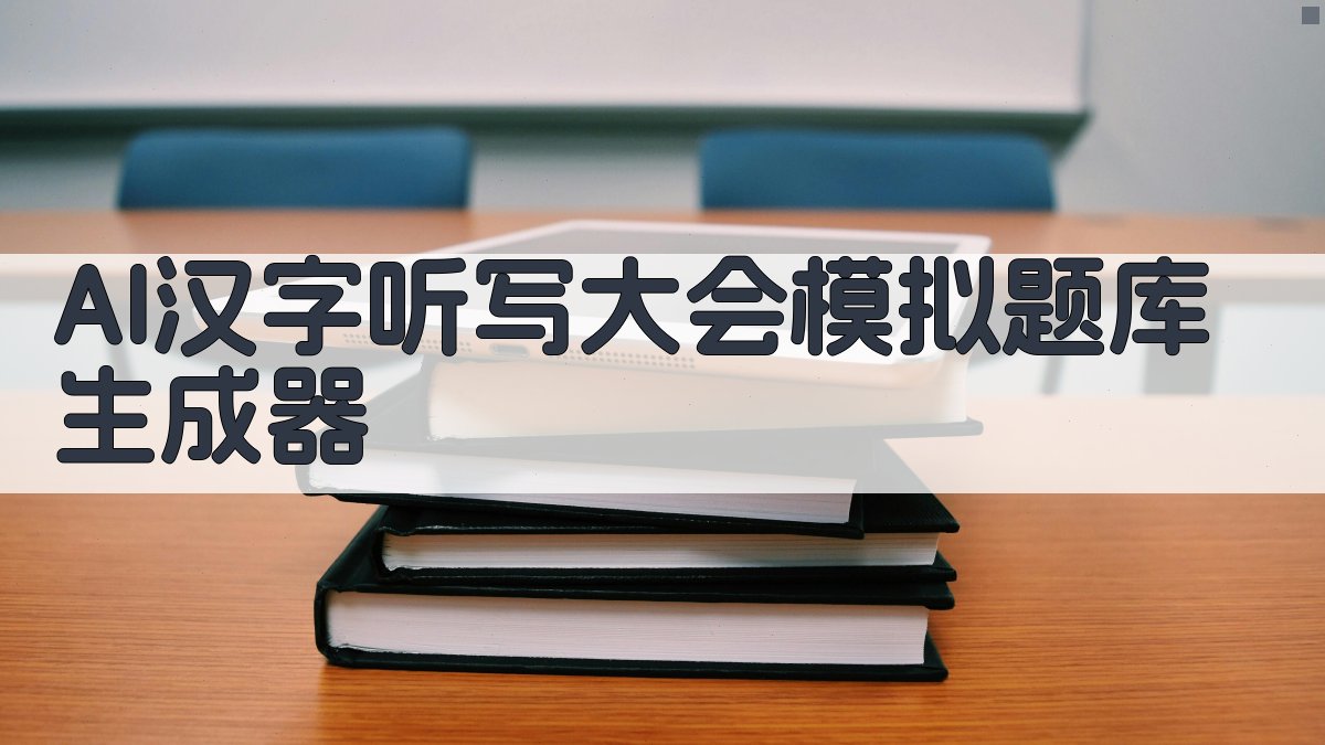 AI汉字听写大会模拟题库生成器