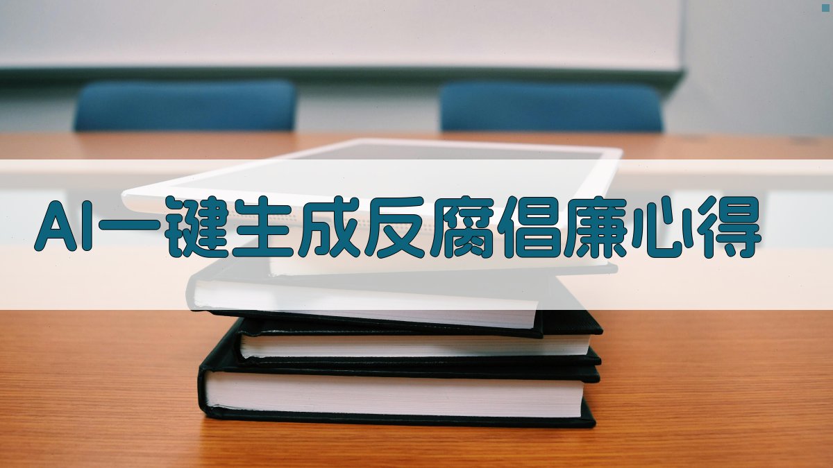 AI一键生成反腐倡廉心得