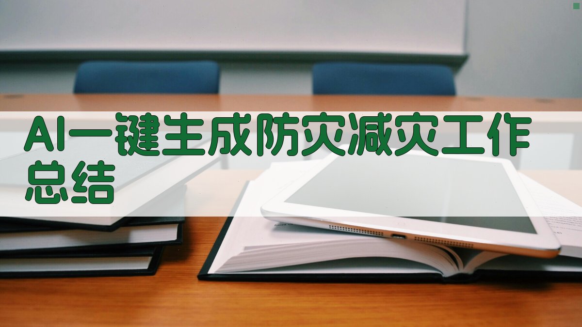 AI一键生成防灾减灾工作总结