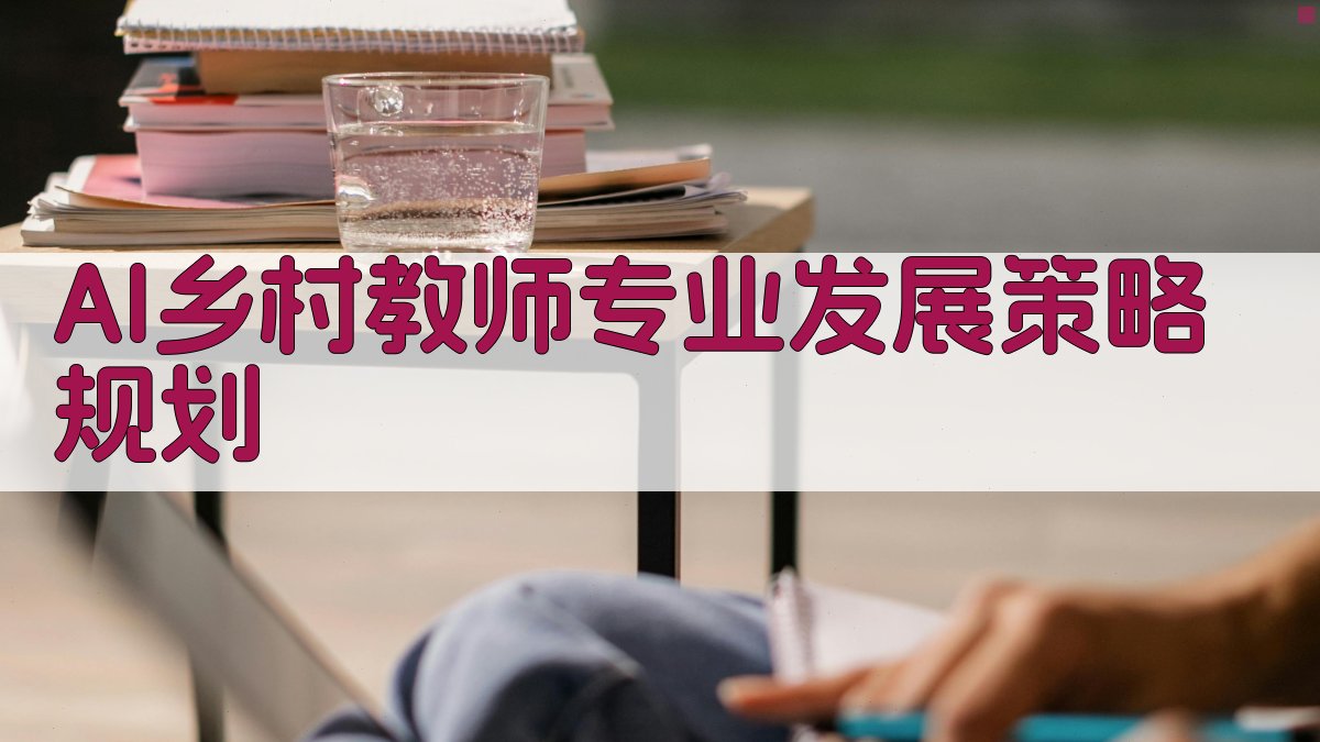 AI乡村教师专业发展策略规划