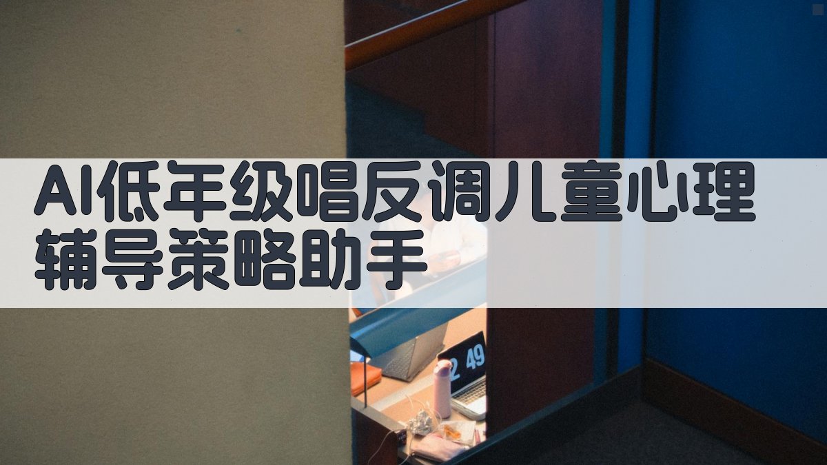 AI低年级唱反调儿童心理辅导策略