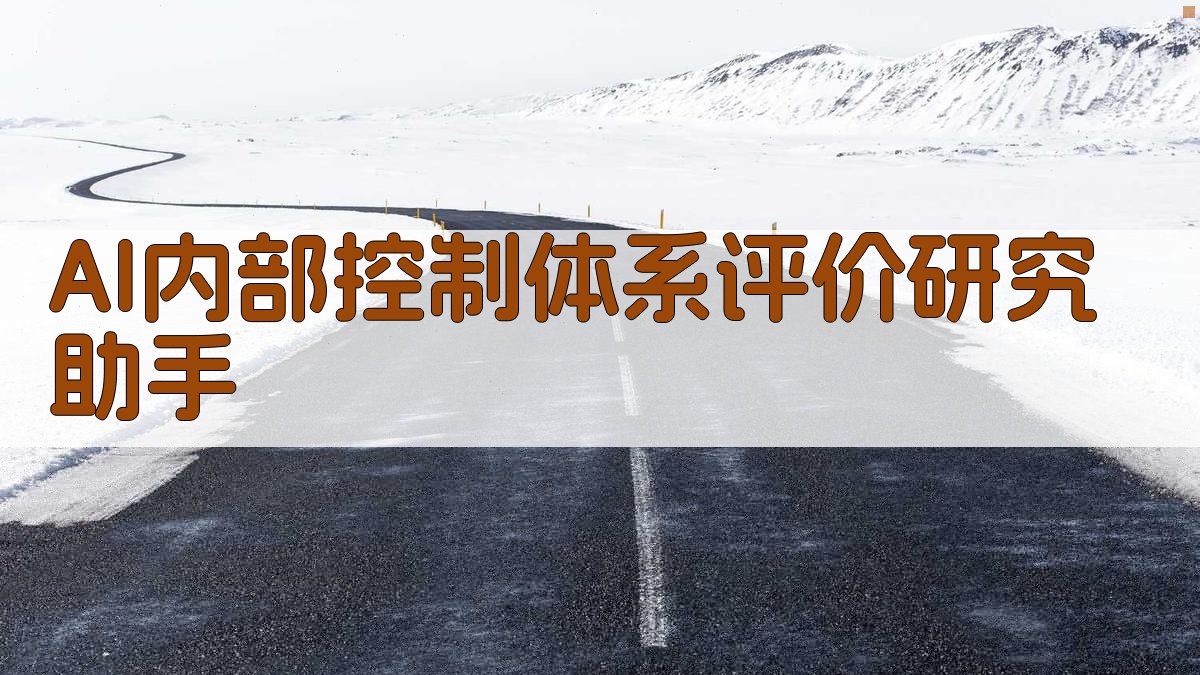 AI内部控制体系评价研究助手
