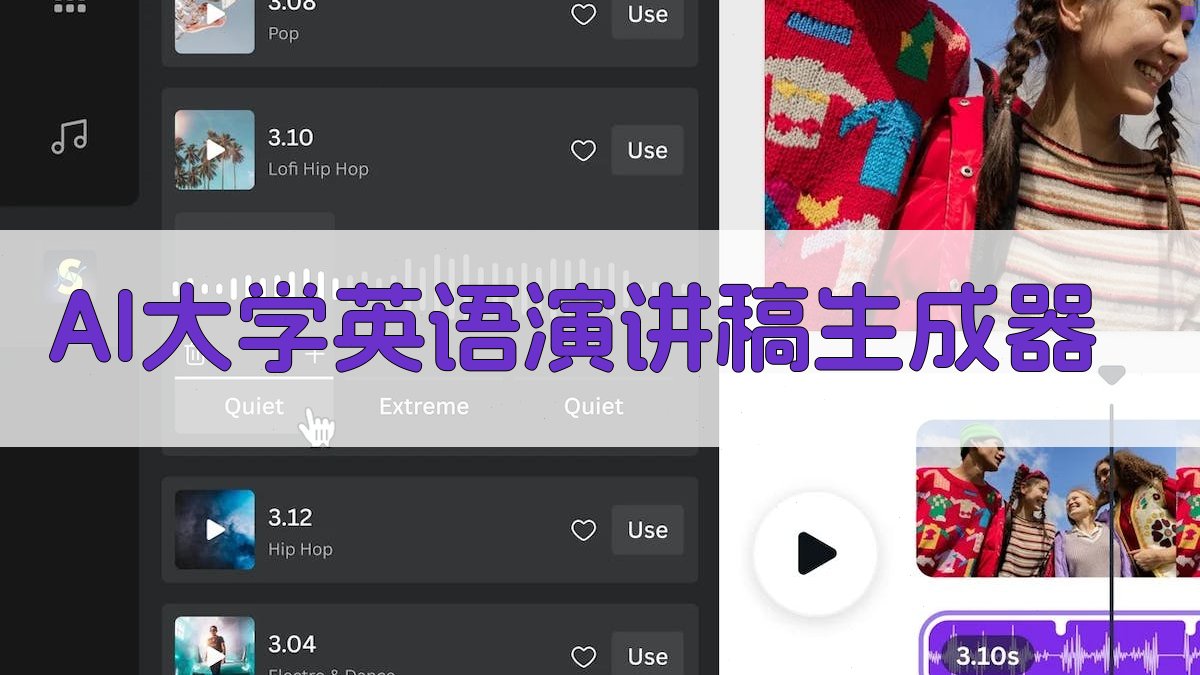 AI大学英语演讲稿生成器