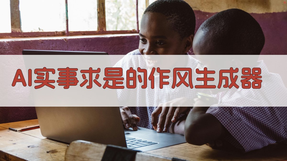 AI实事求是的作风生成器