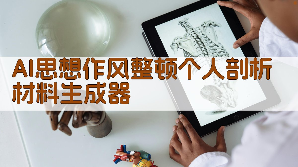 AI思想作风整顿个人剖析材料生成器