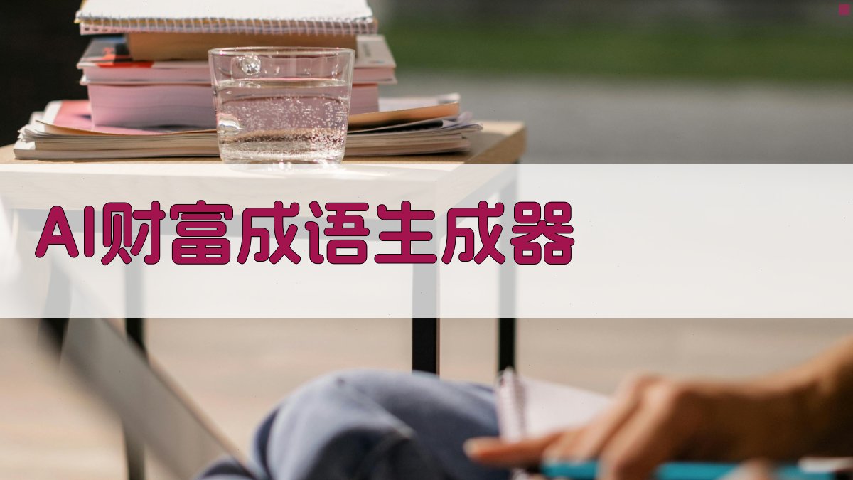 AI财富成语生成器