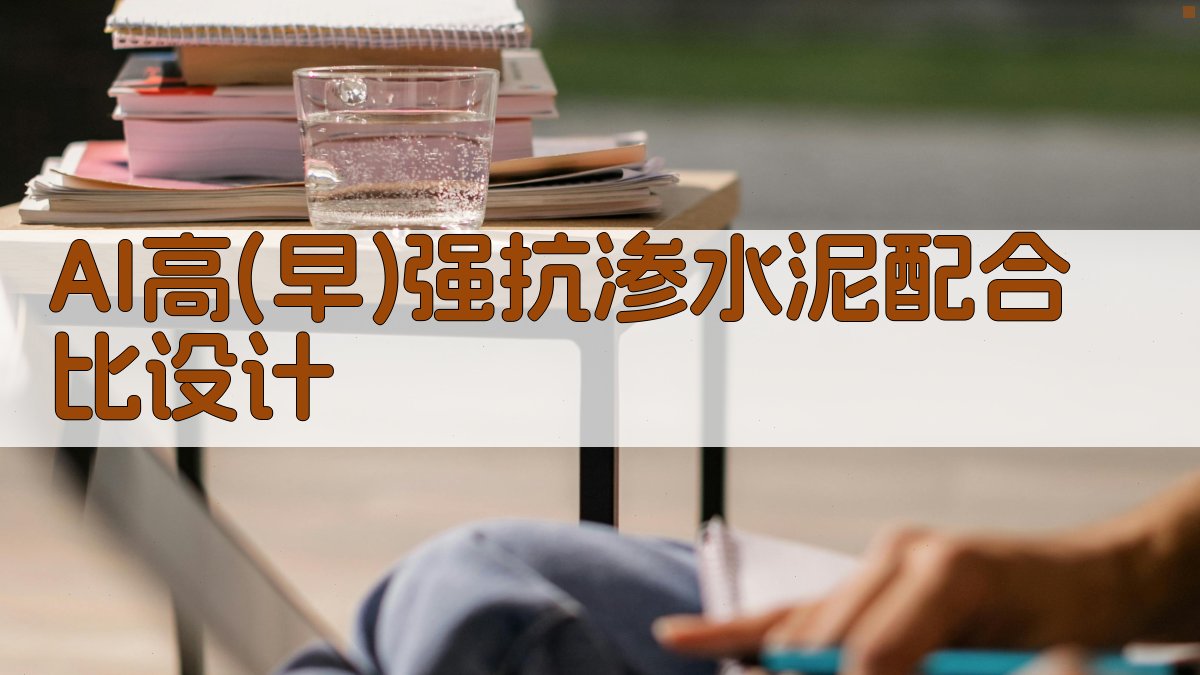 AI高(早)强抗渗水泥配合比设计