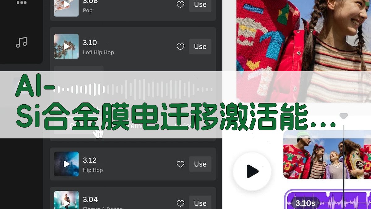 Al-Si合金膜电迁移激活能分析工具