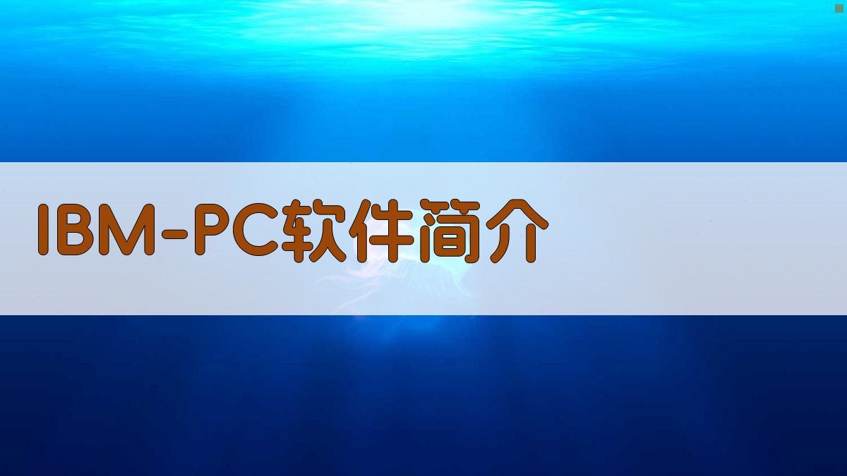 IBM PC软件简介
