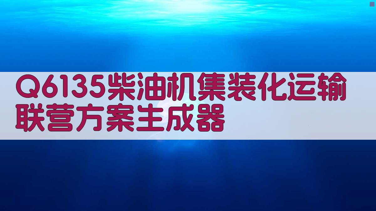 Q6135柴油机集装化运输联营方案生成器