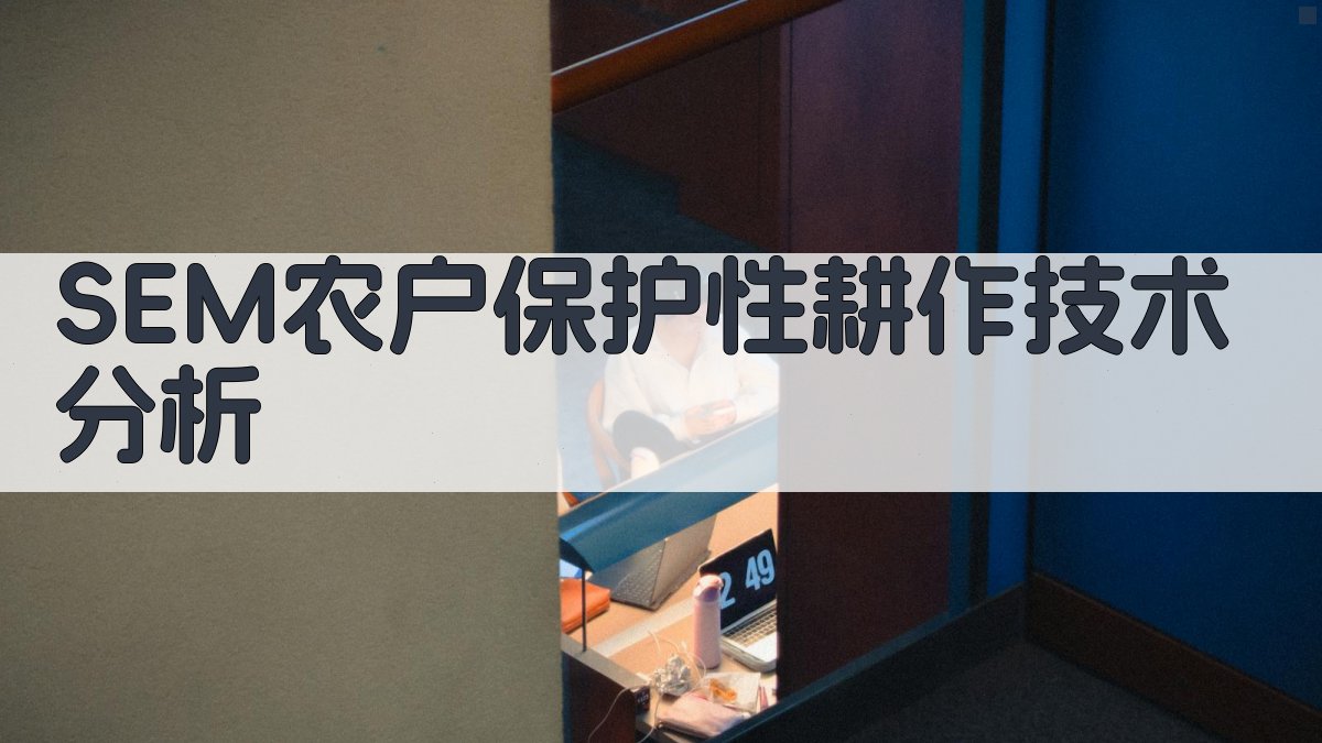 SEM农户保护性耕作技术分析