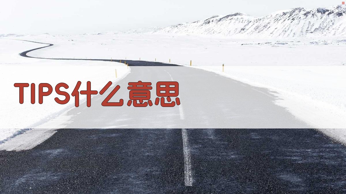 TIPS什么意思 AI解析