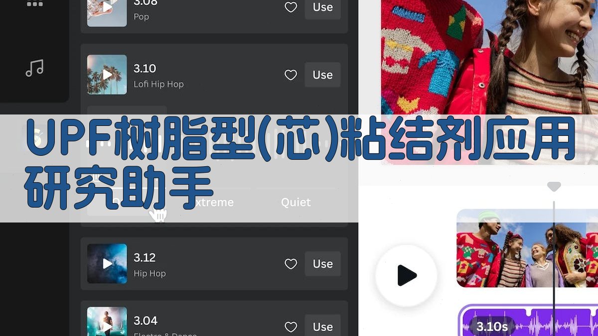 UPF树脂型(芯)粘结剂应用研究助手