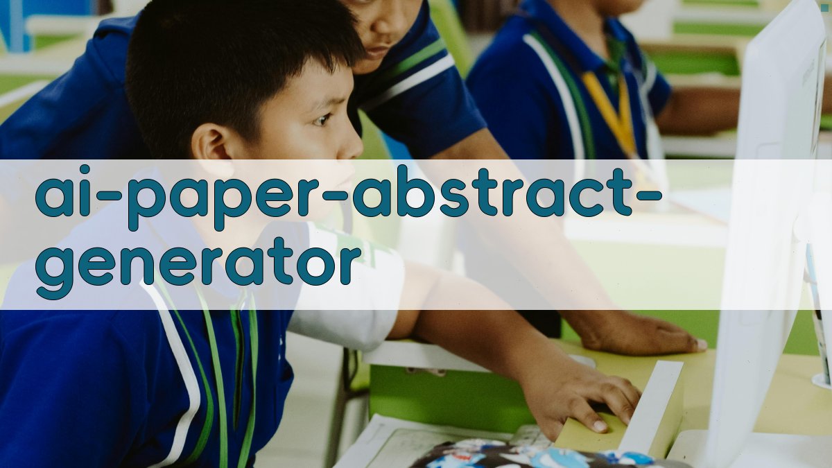 AI智能论文简介生成器