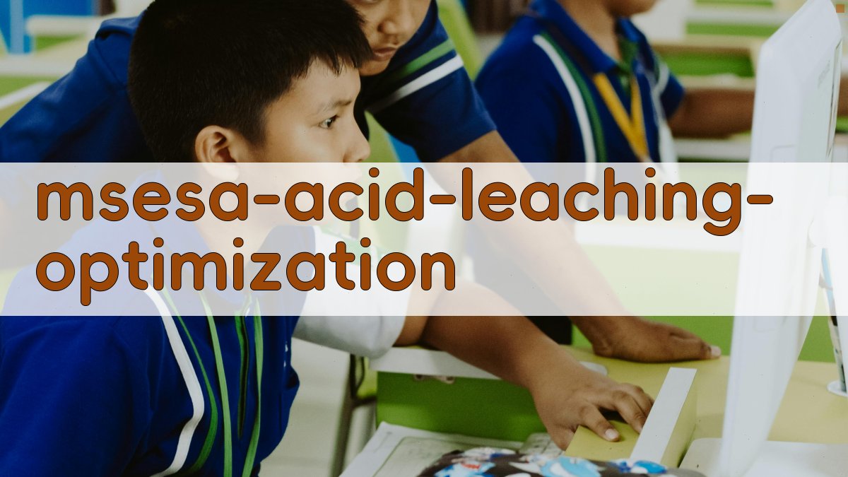 MSESA酸浸工艺优化