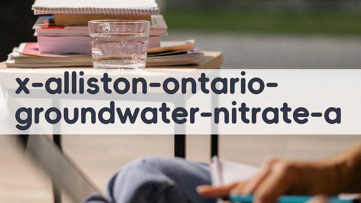 阿利斯顿地下水硝酸盐分析