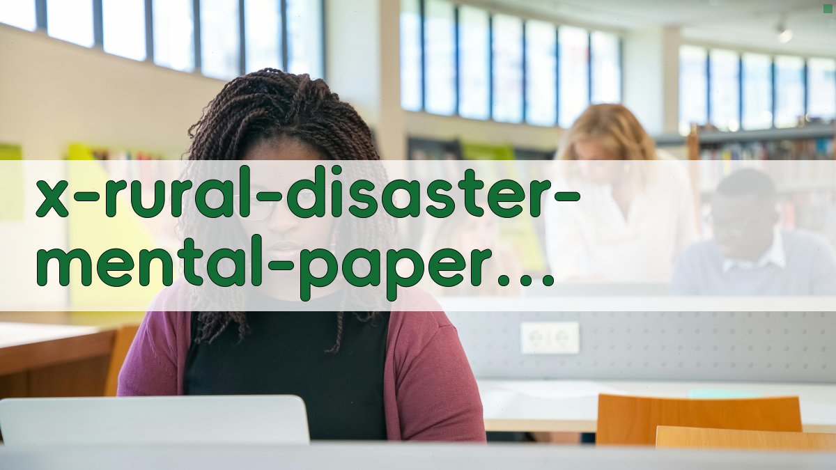 灾害冲击与精神健康实证研究助手