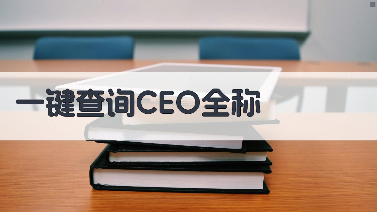 AI一键查询CEO全称