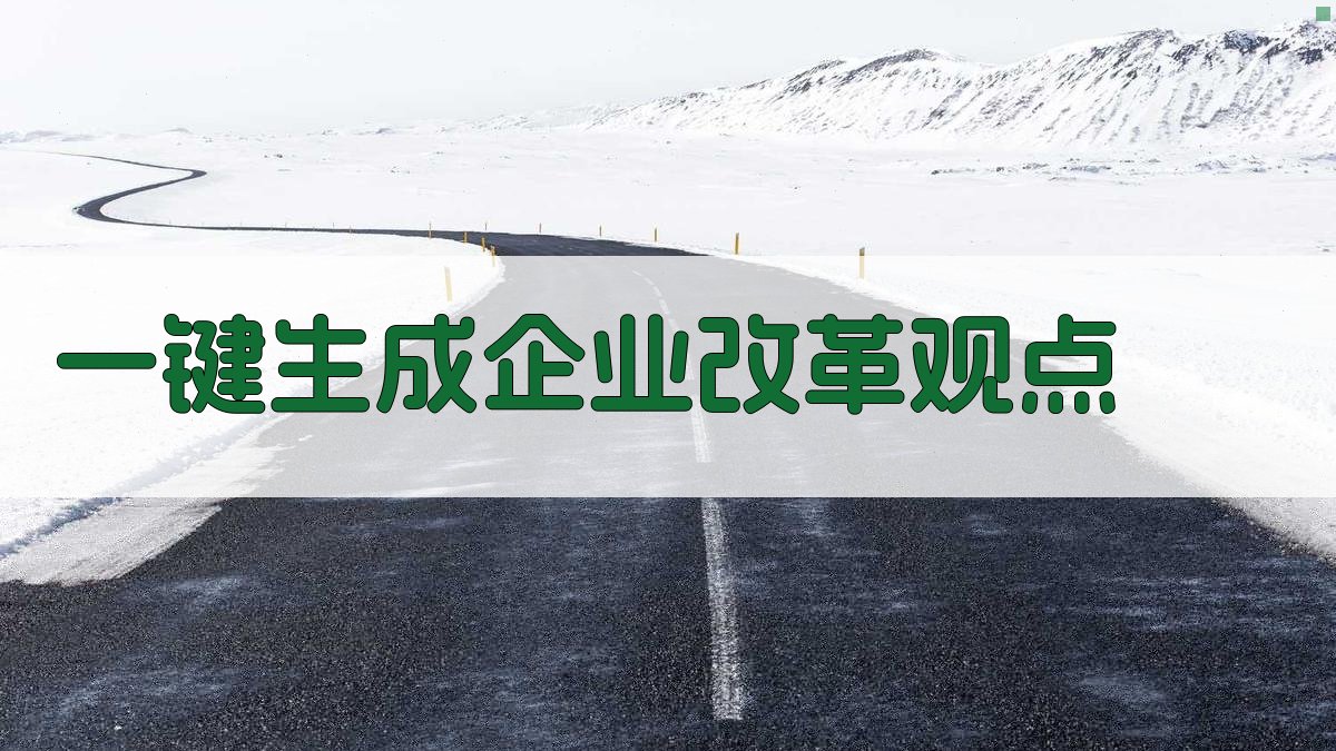 AI大中型企业领导对若干改革问题的看法