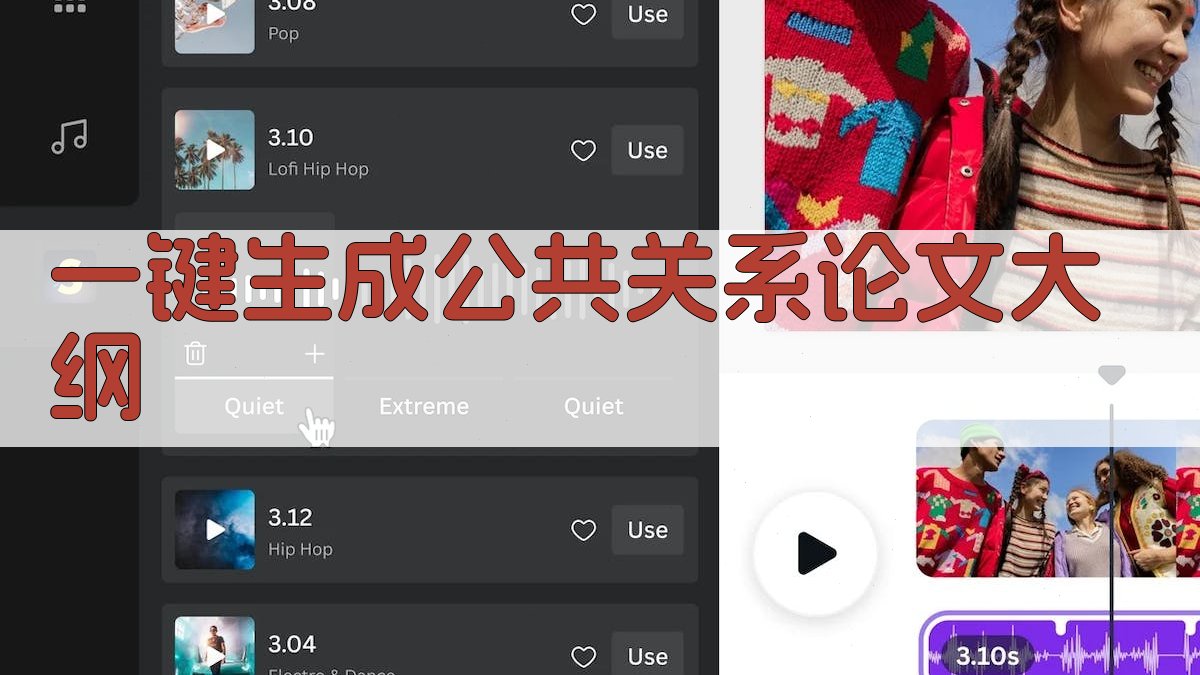 AI一键生成公共关系论文大纲