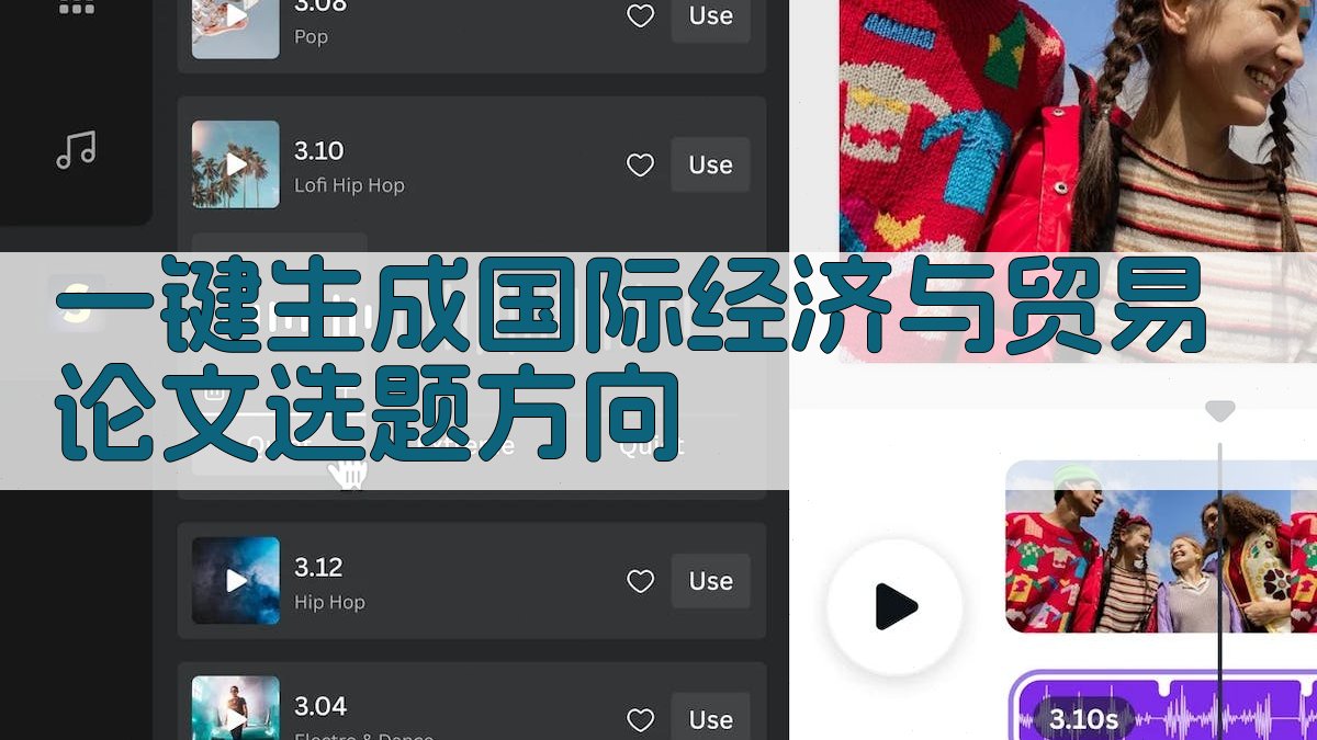 AI国际经济与贸易论文选题方向生成器