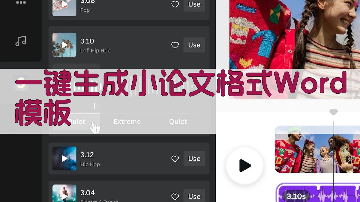 AI一键生成小论文格式Word模板