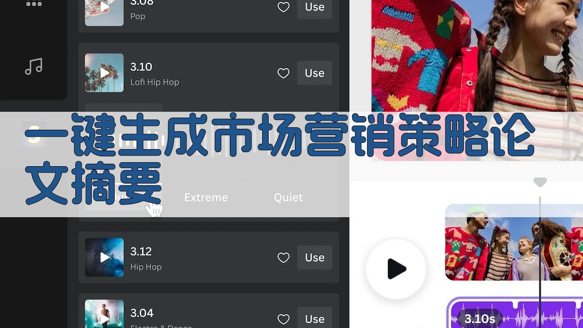 AI一键生成市场营销策略论文摘要