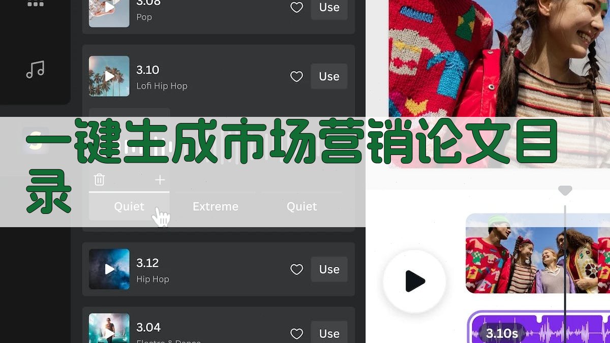 AI一键生成市场营销论文目录