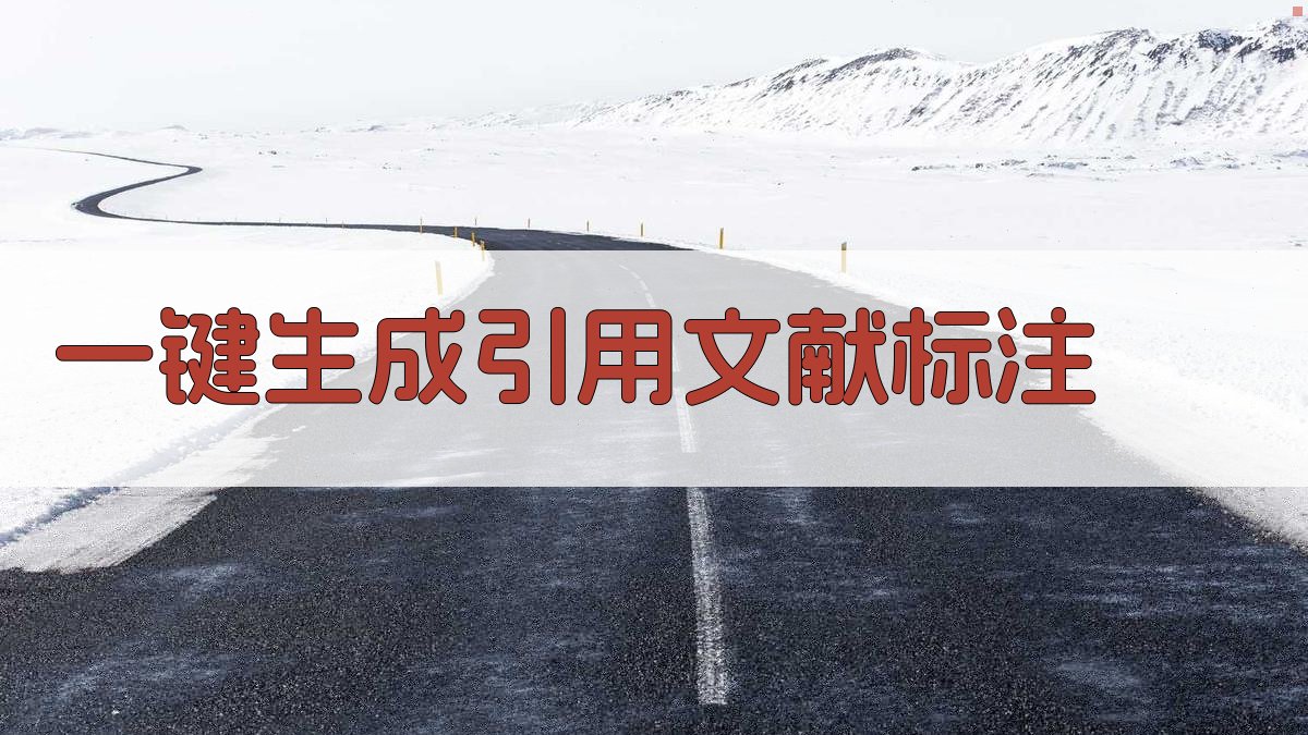 AI一键生成引用文献标注