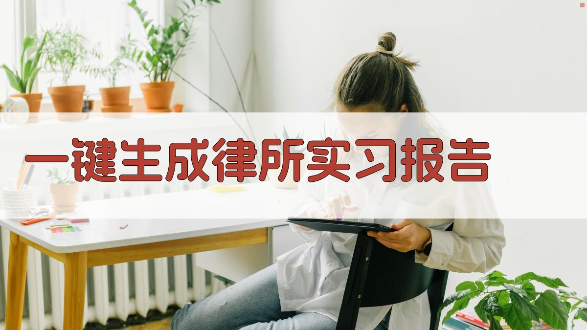 AI一键生成律所实习报告