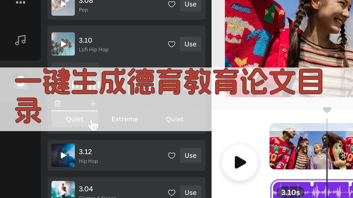 AI一键生成德育教育论文目录