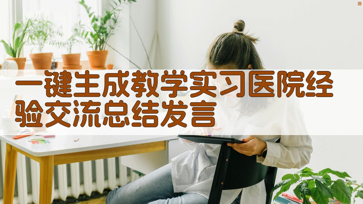 AI一键生成教学实习医院经验交流总结发言