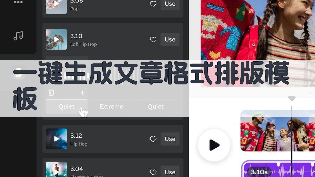 AI一键生成文章格式排版模板