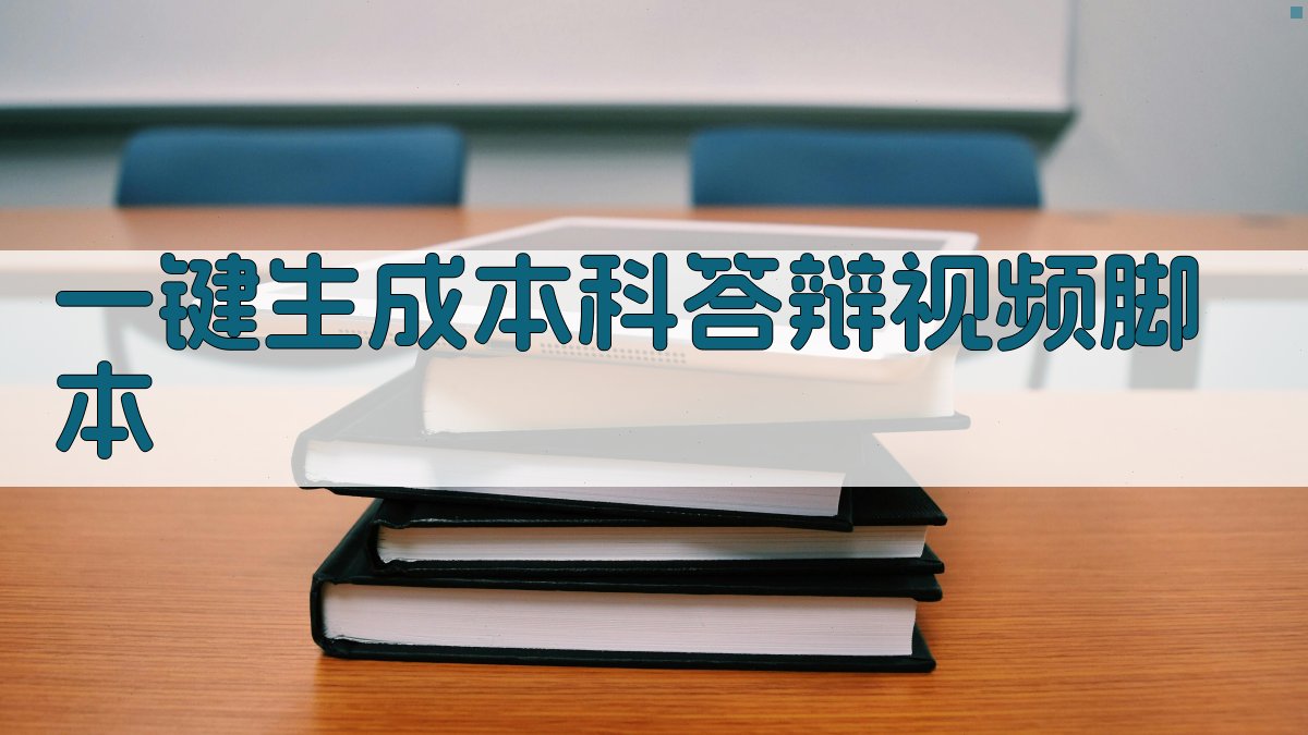 AI一键生成本科答辩视频脚本