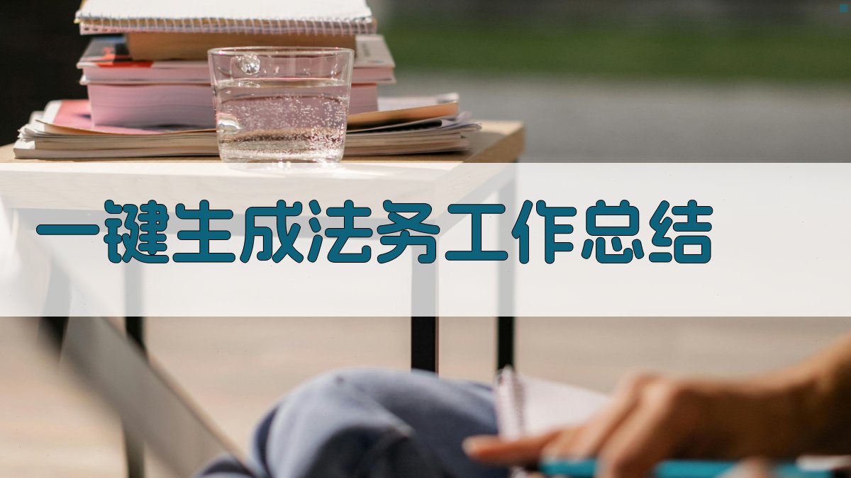 AI一键生成法务工作总结