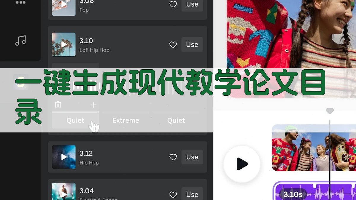 AI一键生成现代教学论文目录